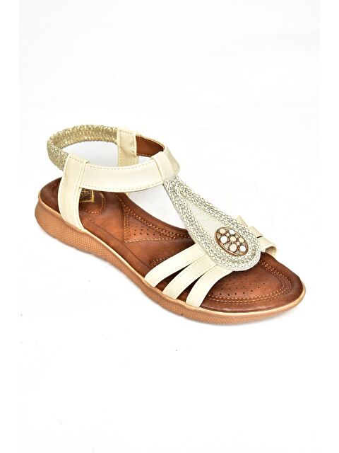 Fox Shoes S2580137 Bej Kadın Sandalet - S000169060-19928