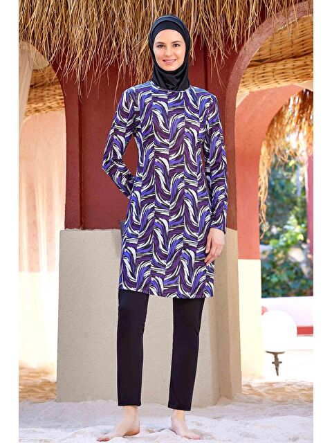 Rozamay Elastanlı Tam Kapalı Tesettür Mayo Helena 9214 Siyah - S000174269-19351