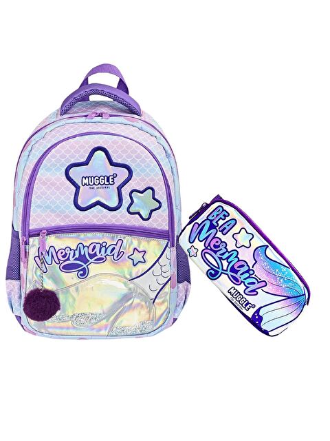 Muggle 3 Bölmeli Mermaid Okul Sırt Çantası + Kalemlik - S000249968-17878