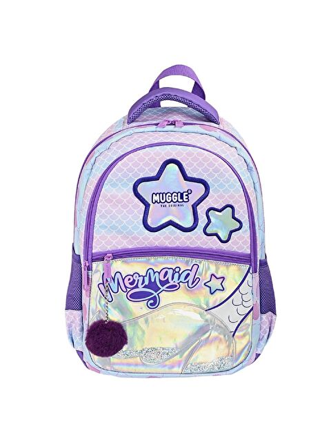 Muggle 3 Bölmeli Mermaid Okul Sırt Çantası Mor (MU-9026) - S000249969-17878