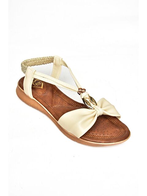 Fox Shoes S2580135 Bej Kadın Sandalet - S000169062-19928