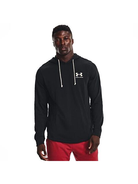Under Armour Rival Terry Lc Erkek Siyah Kapüşonlu Sweatshirt - S000522208-19351