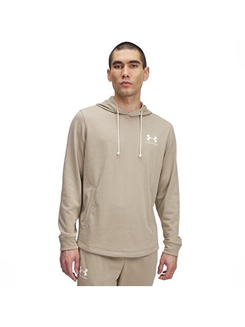 Under Armour Rival Terry Lc Erkek Bej Kapüşonlu Sweatshirt - S000522209-19928