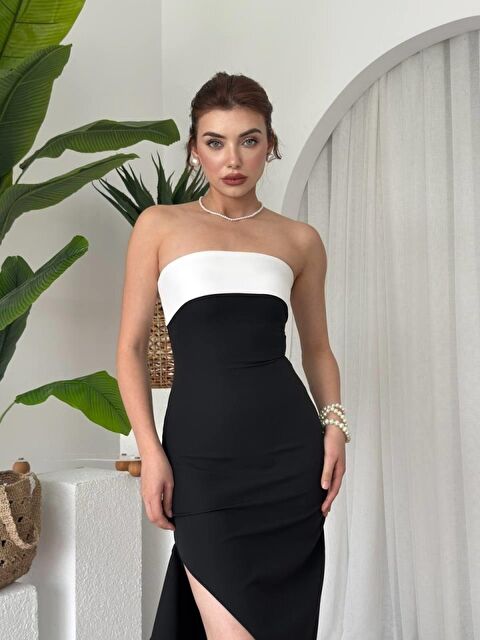 Jane's Terk Yırtmaç Detaylı Elbise - S000528142-19351