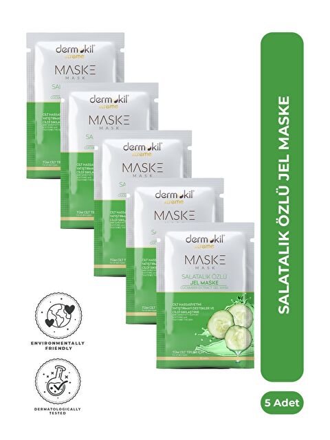 Dermokil Salatalık Özlü Jel Yüz Maskesi 15 ml x 5 Adet - S000505197-26865