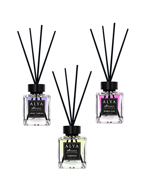 Alya Nature's Scents Bambu Çubuklu Oda Kokusu Bubble Gum ve Angel's Dream ve Gardenia 100 ml x 3 - S000316859-23173