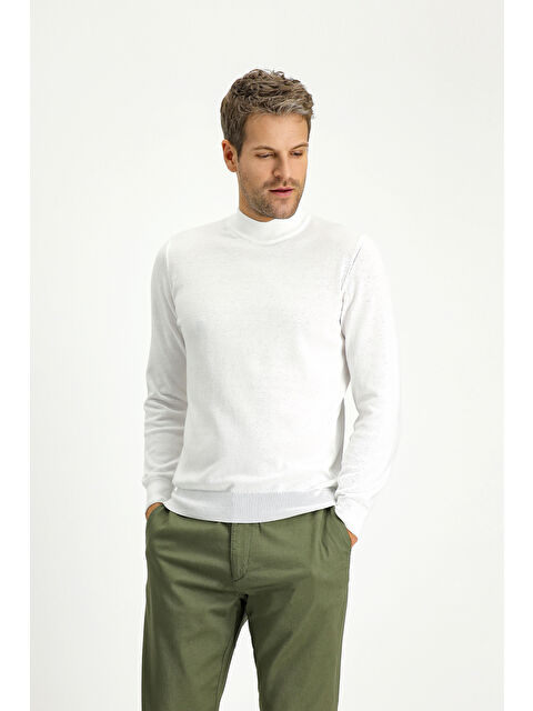 Kiğılı Bato Yaka Regular Fit Pamuklu Kaşmirli Triko Kazak - S000407217-10584