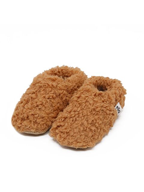 Ella Bonna Teddy Bebek Patiği Ev Pandufu, Kaydırmaz Taban, Organik Pamuk Astar Kreş Ayakkabısı - S000253375-14955