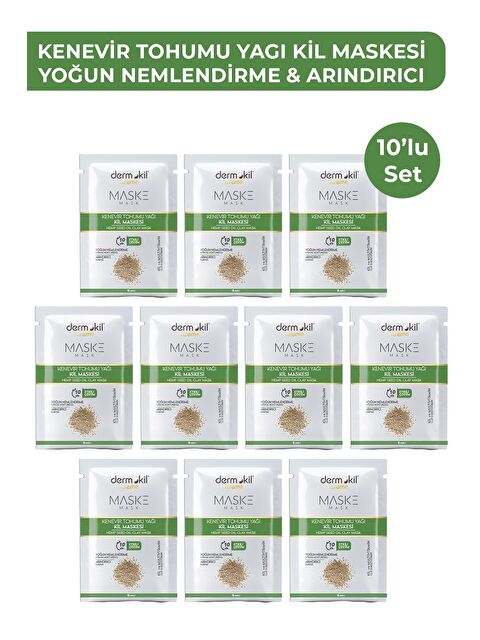 Dermokil Yoğun Nemlendirici & Arındırıcı Kenevir Tohumu Yağlı Kil Maskesi 15 ml x 10 Adet - S000505202-26865
