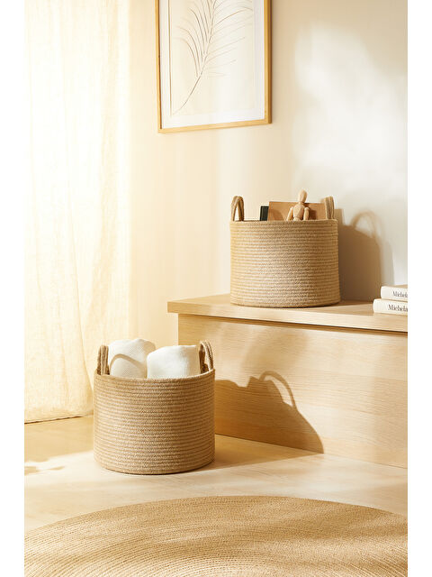 Ocean Home Textile 2'li Jüt Halat Sepet Set 35 x 27 cm - S000357211-19928