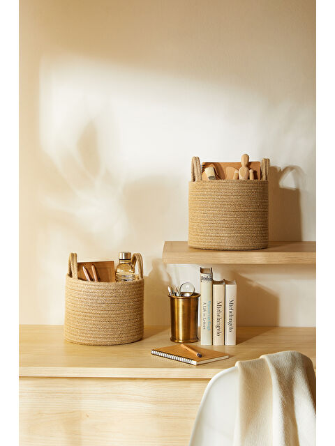 Ocean Home Textile 2'li Jüt Halat Sepet Set 26 x 22 cm - S000357212-19928