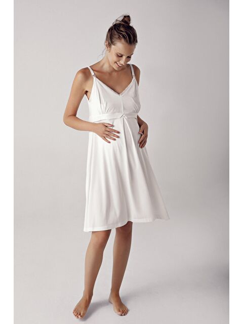 Artış Kadın Askılı Esnek Viskon Kumaş Hamile Gecelik 13127 - S000161446-19965