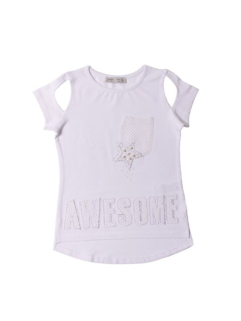 Toontoykids Kız Çocuk Awesome Nakışlı Tişört - S000255334-20063