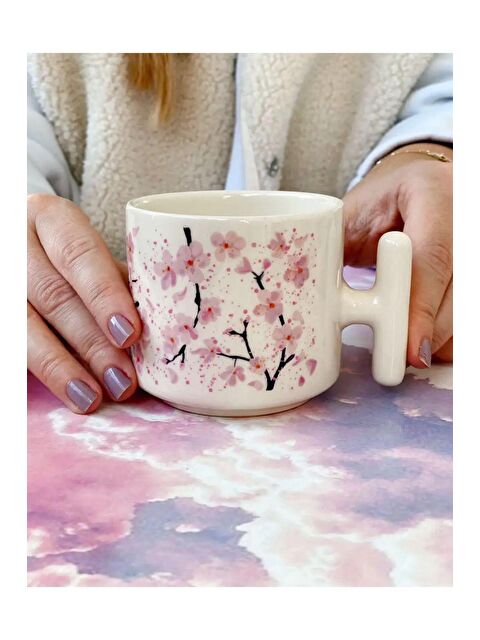 Bikutumutluluk Sakura Kiraz Çiçeği Hediye Kupa Fincan - S000180707-23173
