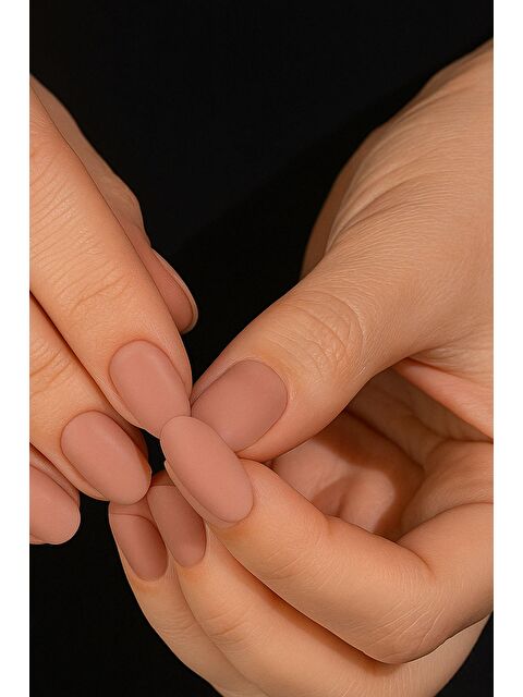 New Obsessions Mat Nude Renk Takma Tırnak Seti (Yapıştırıcılı) - S000471555-26411