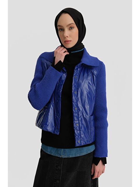 ARMİNE Triko Garnili Mont 24K5711 Kobalt - S000508471-17234