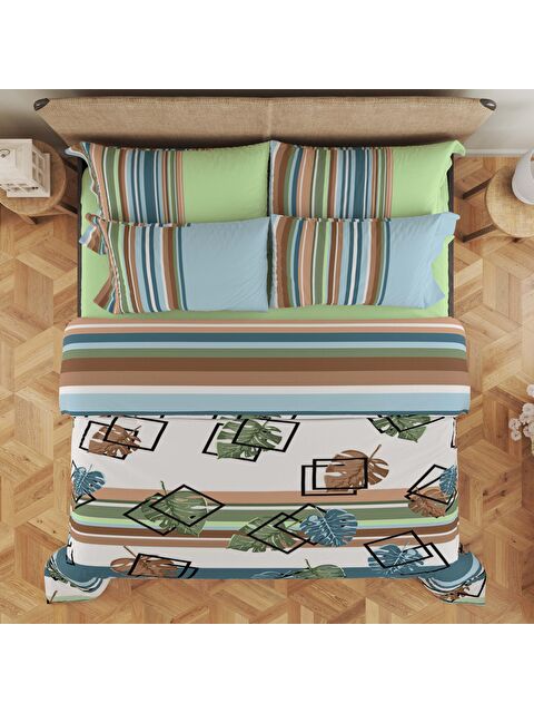 Evmila Baskılı,Desenli Çift Kişilik Nevresim Takımı (ÇARŞAFSIZ) 200x220 cm - S000244211-23173