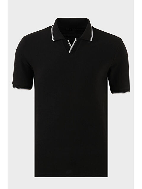 Buratti Pamuklu Regular Fit Şerit Detaylı Polo Yaka %100 Pamuk Tişört 5902964 - S000396649-19351