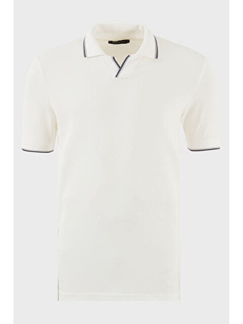Buratti Pamuklu Regular Fit Şerit Detaylı Polo Yaka %100 Pamuk Tişört 5902964 - S000396649-20063