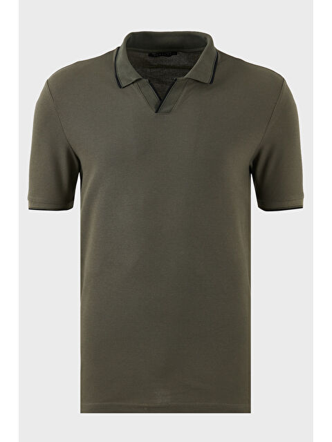 Buratti Pamuklu Regular Fit Şerit Detaylı Polo Yaka %100 Pamuk Tişört 5902964 - S000396649-18547