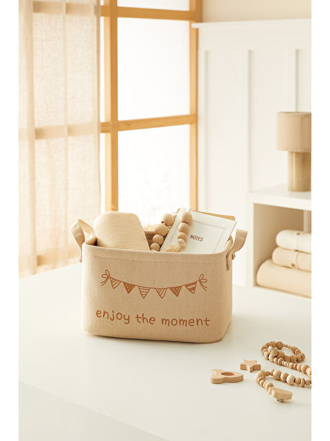 Ocean Home Textile Çocuk Odası Jüt Keten Kumaş Sepet 30 x 21 x 18 cm - S000251220-19928