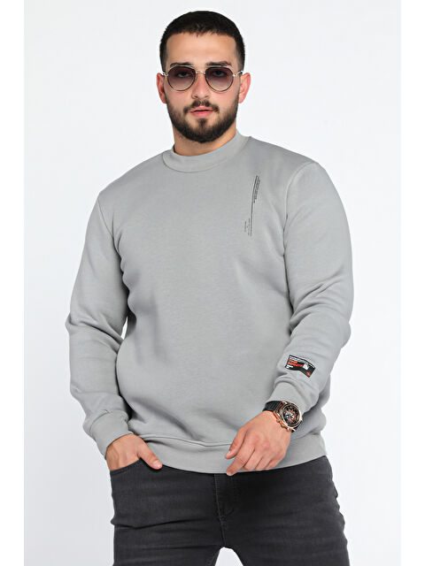 Mishar İtalia Üç İplik Şardonlu Bisiklet Yaka Erkek Sweatshirt - S000308382-29351