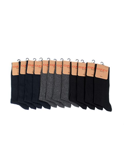 Ozzy Socks 12 Çift Penye Dikişsiz  Erkek Soket Çorap - S000131527-37430