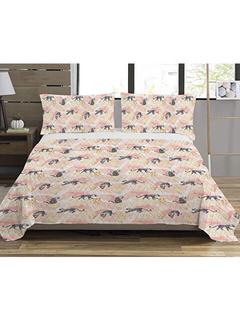 Evmila Baskılı, Desenli Çift Kişilik Baskılı Pike (200x220 Cm) - S000219483-23173