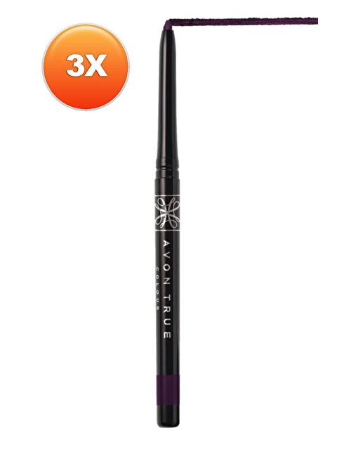 AVON Glimmersticks Asansörlü Açılıp Kapanabilen Göz Kalemi Majestic Plum Üçlü Set - S000190863-10231