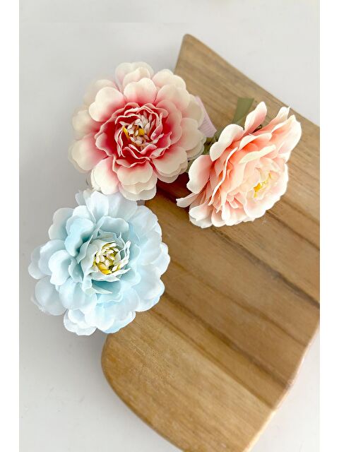 New Obsessions 3 Adet Kumaş pastel renklerde Çiçek pens Toka 5 cm - S000204560-23173