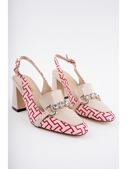 Muggo NİCHOLE Arkası Açık Kalın Topuklu Tokalı Kadın Ayakkabı - S000143464-20045