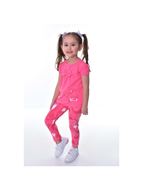 Mnk Baby & Kids Kız Çocuk Uzun Taytlı Kısa Kol Badi Takım M00711 - S000389074-18686