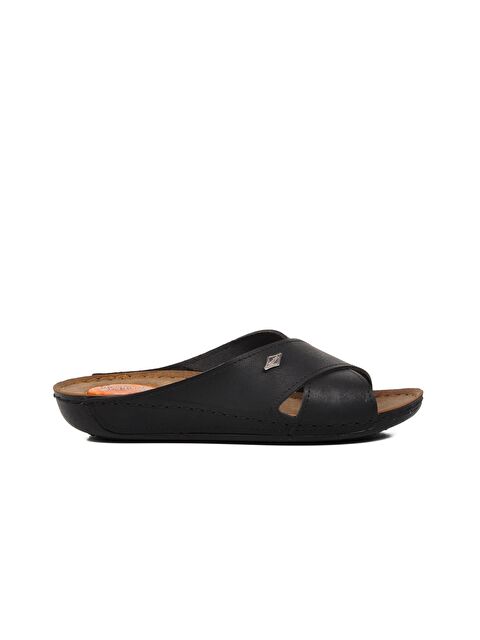 Ayakmod Siyah Topuk Jelli Kadın Terlik 08-086 - S000166556-19351