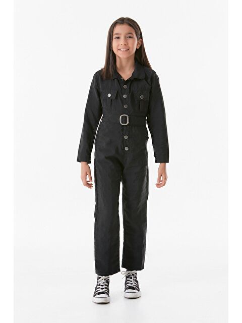 Fullamoda Paraşüt Kumaş Kemerli Kız Çocuk Tulum - S000197170-19351