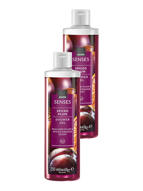 AVON Spiced Plum Baharatlı Erik ve Portakal Kokulu Duş Jeli 250 Ml. İkili Paket - S000512059-10231