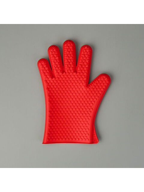 Silicolife 5 Parmak Fırın Eldiveni - Kırmızı