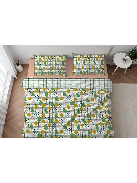 Evmila Baskılı,Desenli Çift Kişilik Nevresim Takımı (ÇARŞAFSIZ) 200x220 cm - S000219484-23173