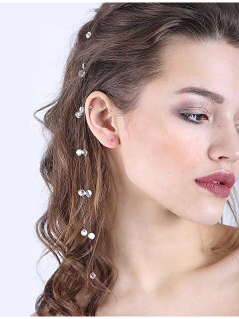 New Obsessions 2'li Misinalı Saç Pırlantası Şeffaf - S000178518-26865
