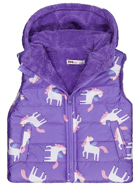 Civil Girls Baskılı 2-5 Yaş Yelek - S000471563-20042