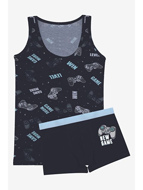 Koza İç Giyim Erkek Çocuk Joystick Desenli Atlet Boxer Takım - S000310719-37341