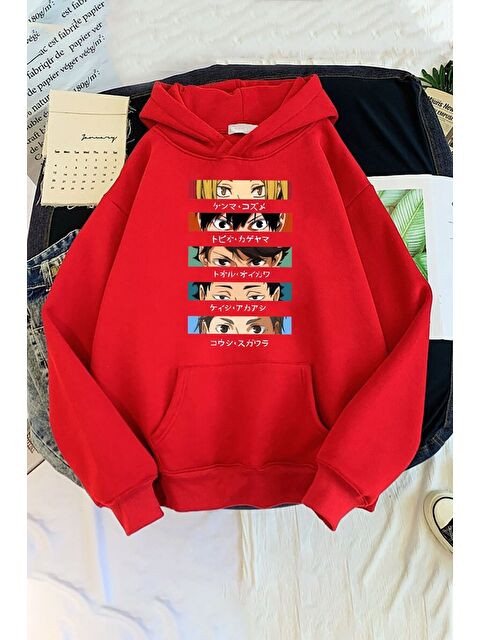 uyguntarz Unisex Cosplay Haikyuu Baskılı Sweatshirt - S000268347-20045