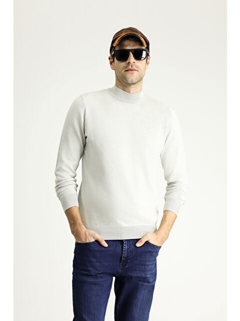 Kiğılı Bato Yaka Regular Fit Pamuklu Triko Büyük Beden Kazak - S000404889-25636