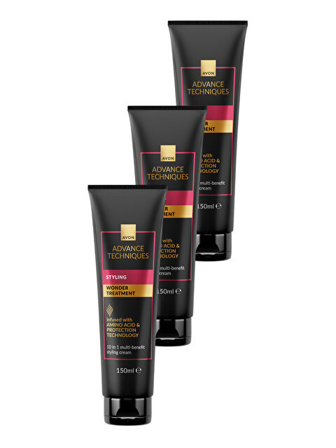 AVON Advance Tecniques 10’u 1 Arada Çok Amaçlı Şekillendirici Bakım Kremi 150 Ml. Üçlü Paket - S000512068-10231