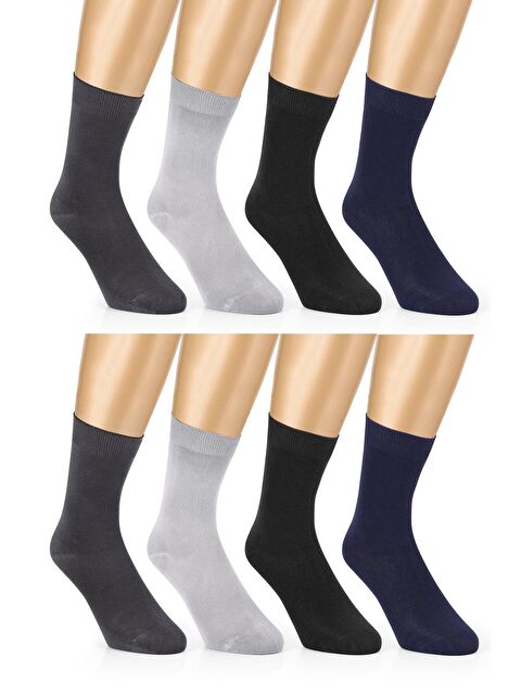 Ozzy Socks 12 Çift Bambu Dikişsiz Erkek Soket Çorap Asorti - S000131537-27074