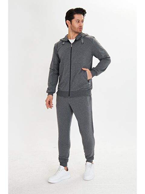 Marco Ferry Pamuklu Kapüşonlu Erkek Eşofman Takımı Antrasit 5746-A - S000515245-29666
