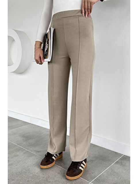 Gülseli Kadın Çimalı Bol Paça Pantolon - S000491624-25636