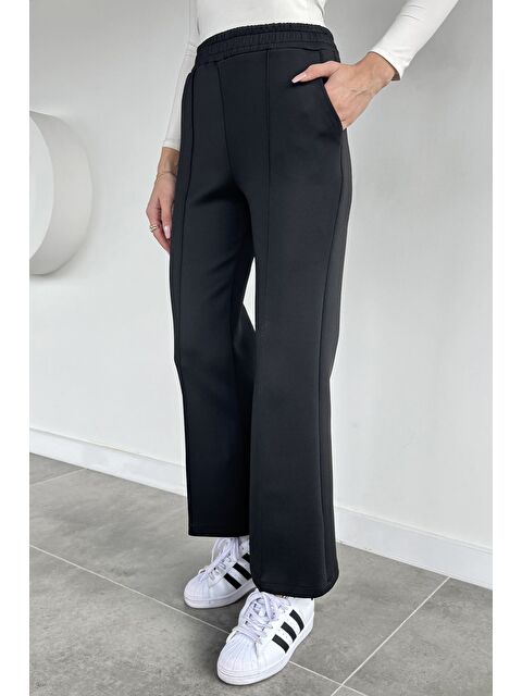 Gülseli Kadın Bel Lastikli Çimalı Bol Paça Pantolon - S000491623-19351