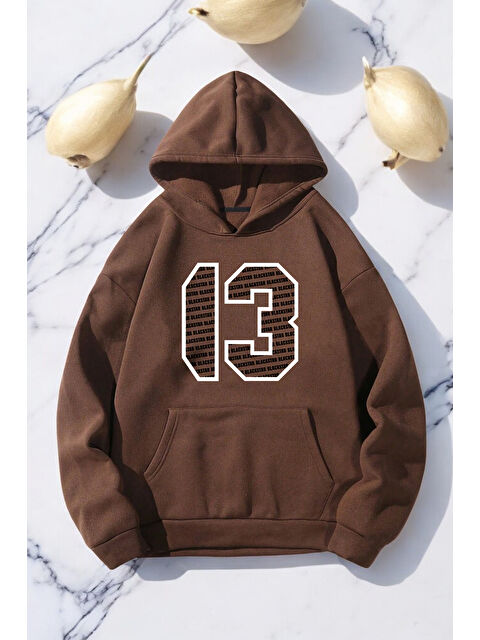 uyguntarz Baskılı Unisex Oversize Erkek Hoodie - S000265588-17365