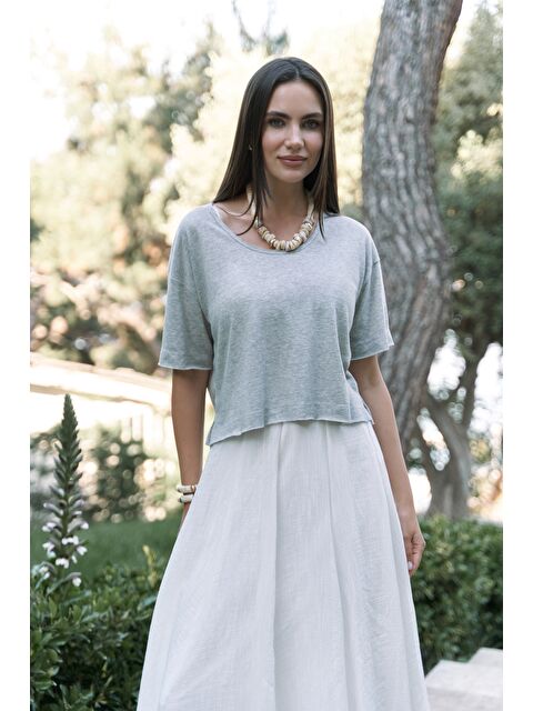 Bohemai Ripley Yarım Kol Gri T-Shirt - S000511800-20600