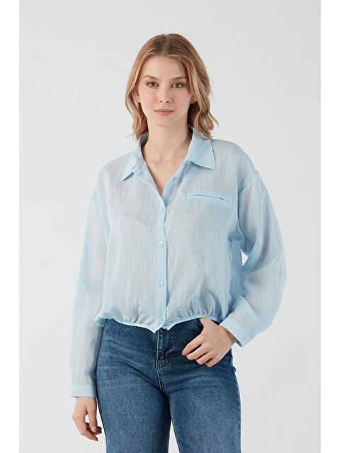 Fullamoda Basic Beli Lastikli Cep Detaylı Gömlek - S000380957-17234